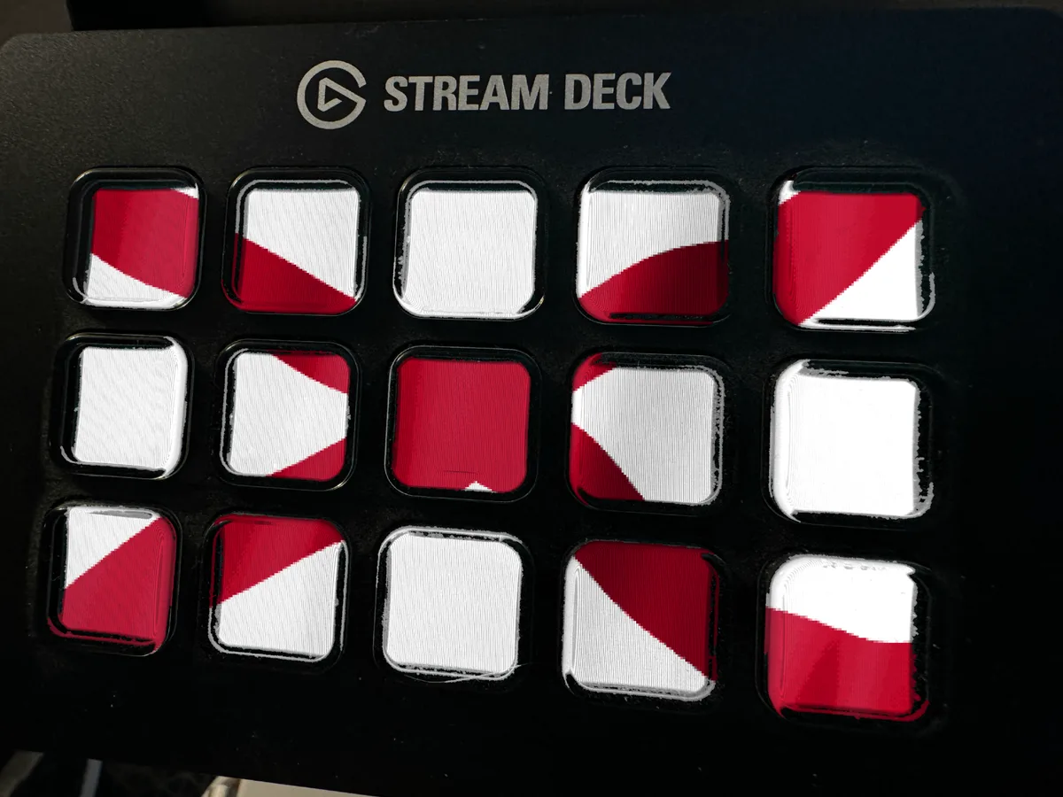 Alabama Flag shown running on a Stream Deck