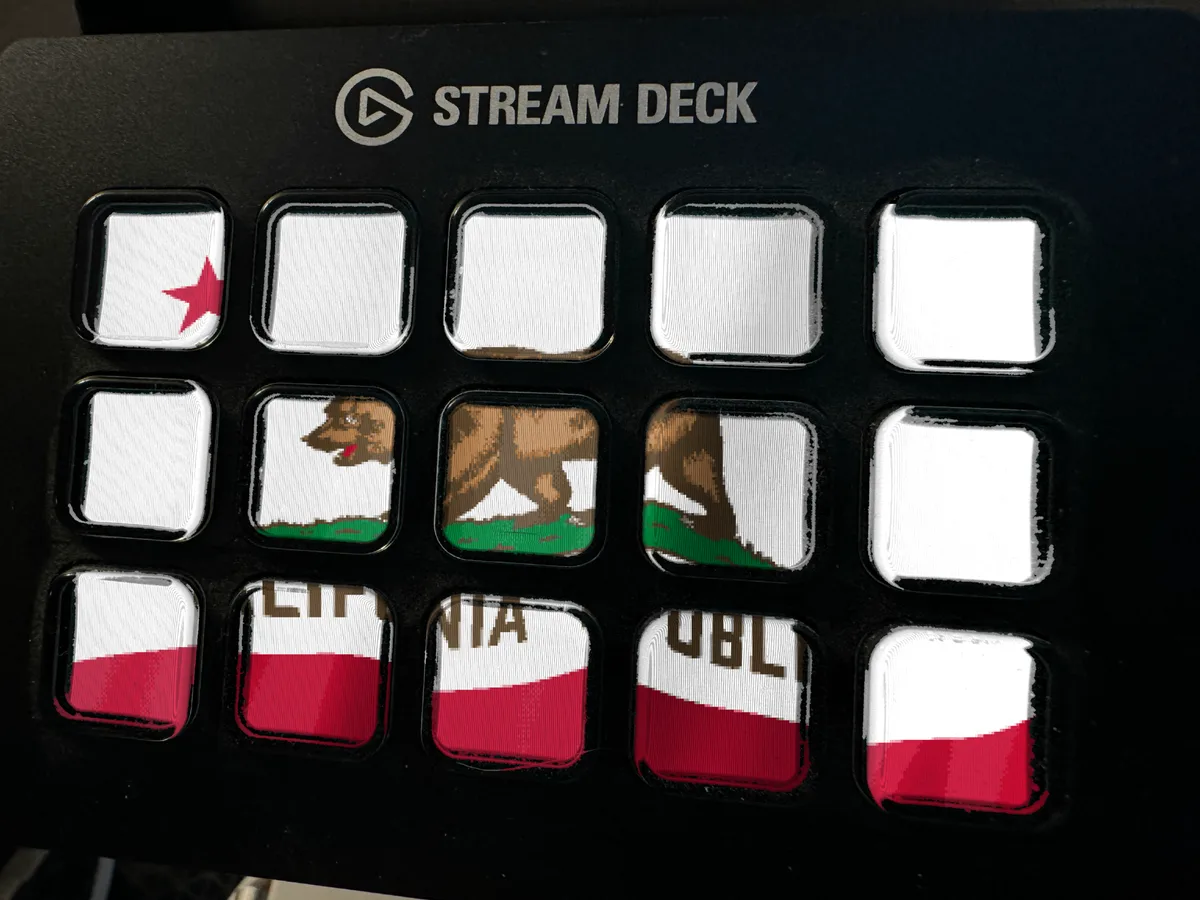 California Flag shown running on a Stream Deck