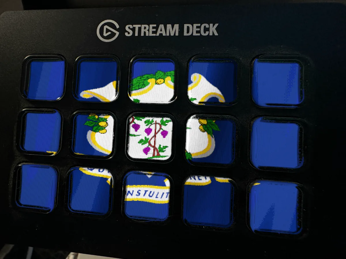 Connecticut Flag shown running on a Stream Deck