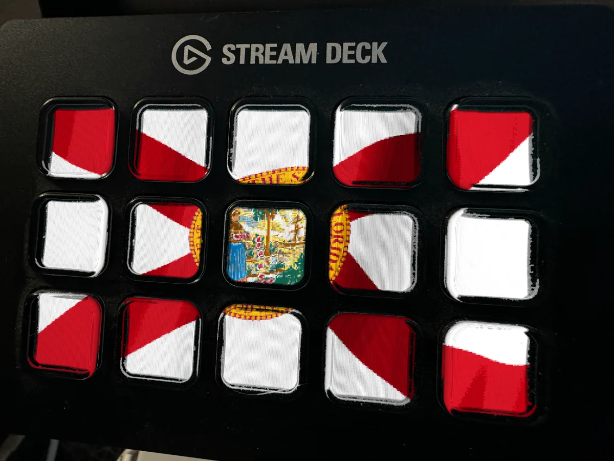 Florida Flag shown running on a Stream Deck