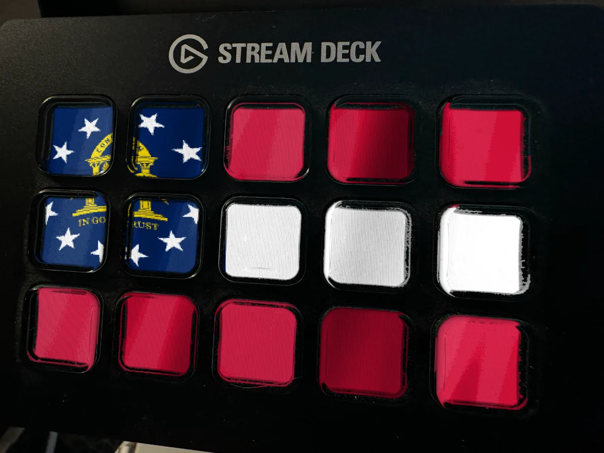 Georgia Flag shown running on a Stream Deck