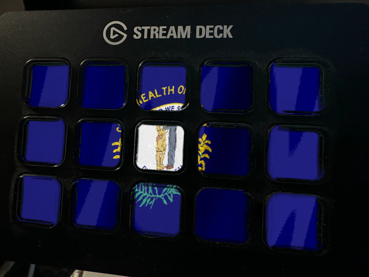 Kentucky Flag shown running on a Stream Deck