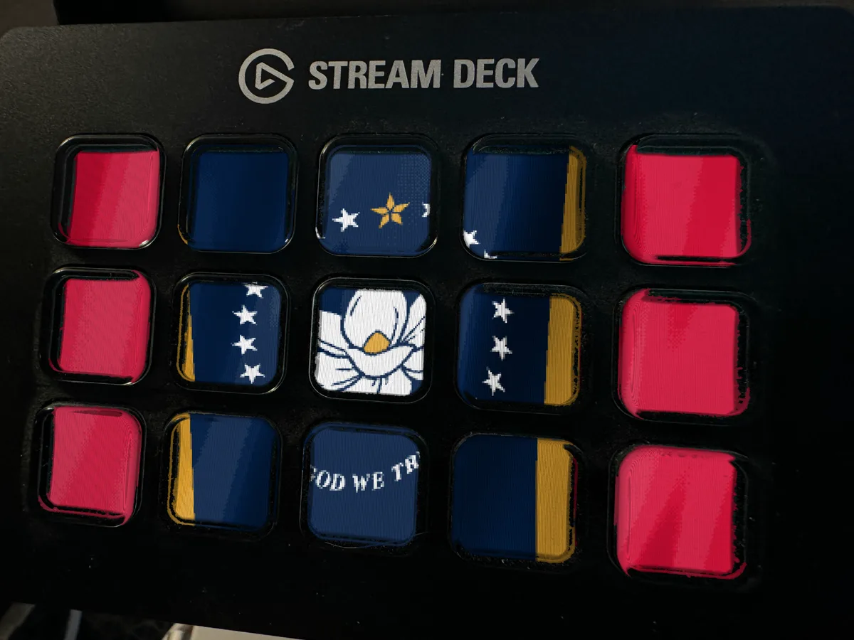 Mississippi Flag shown running on a Stream Deck