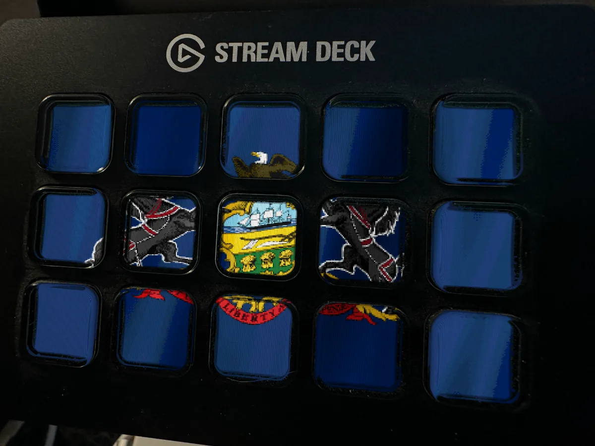 Pennsylvania Flag shown running on a Stream Deck