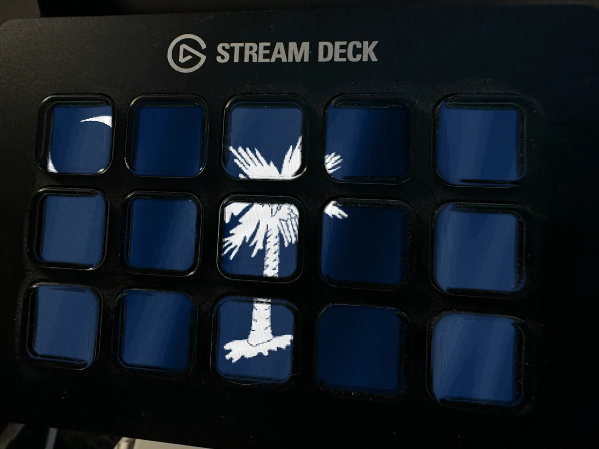 South Carolina Flag shown running on a Stream Deck