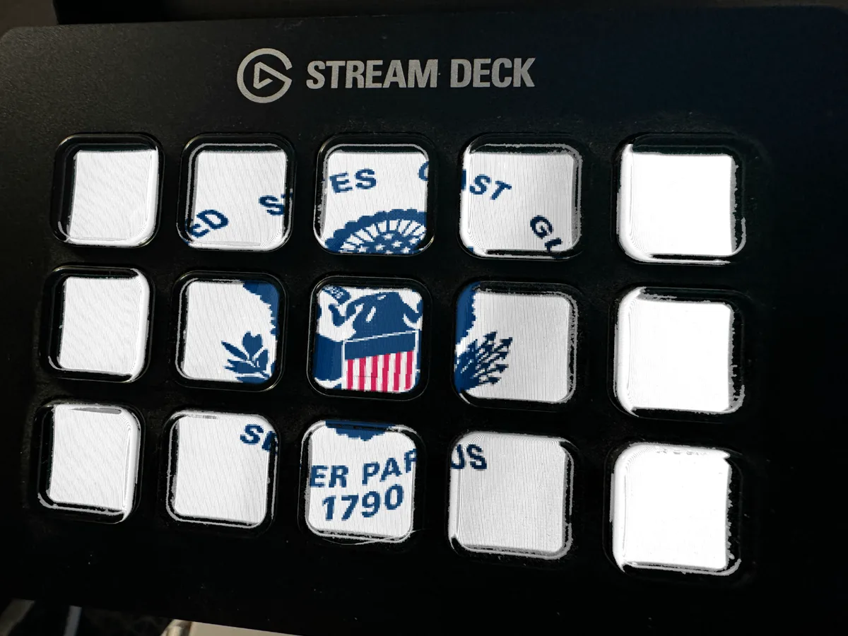 US Coast Guard Flag shown running on a Stream Deck
