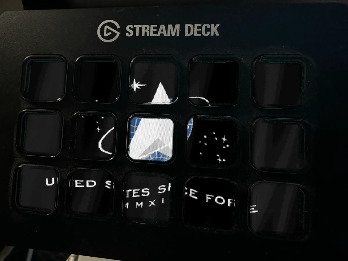 US Space Force Flag shown running on a Stream Deck
